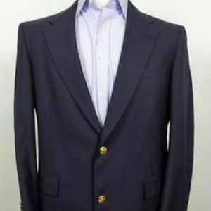 HART SCHAFFNER MARX classic 2-btn navy wool blazer